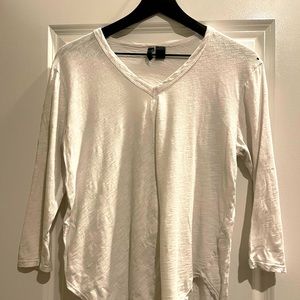 Left of center white tee long sleeves size M